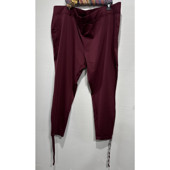 Isaac Mizrahi Live! Women's Pants Stretch Knit Stirrup Spiced Wine 2XP Petite - Picture 2 of 13